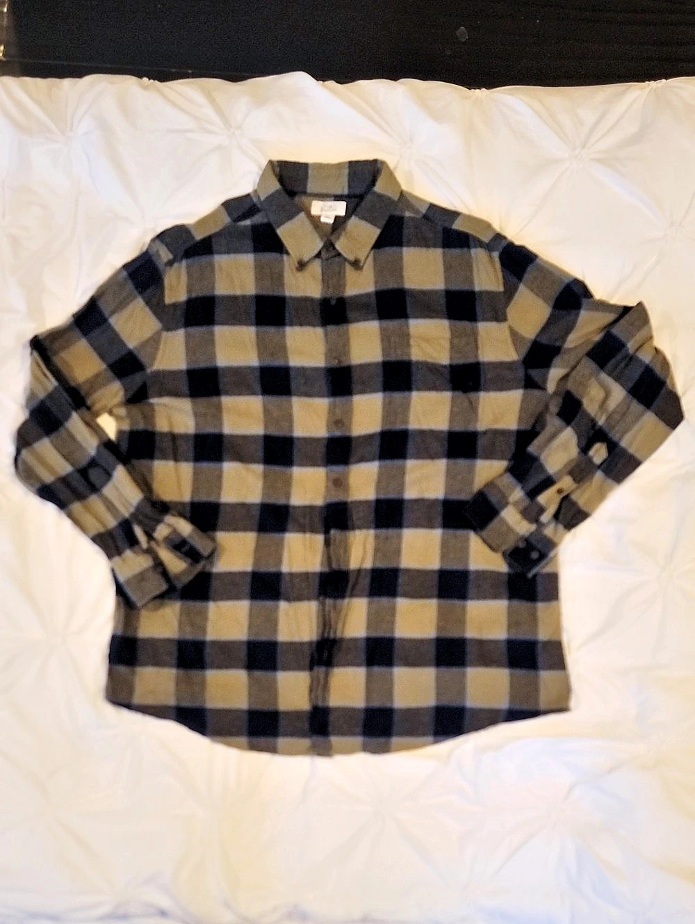 Croft & Barrow Plaid Button Down Brown & Blue XXL